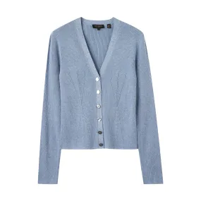 Women Wmk-Venu-Aw20Tb999074 V Neck Cardigan - Blue