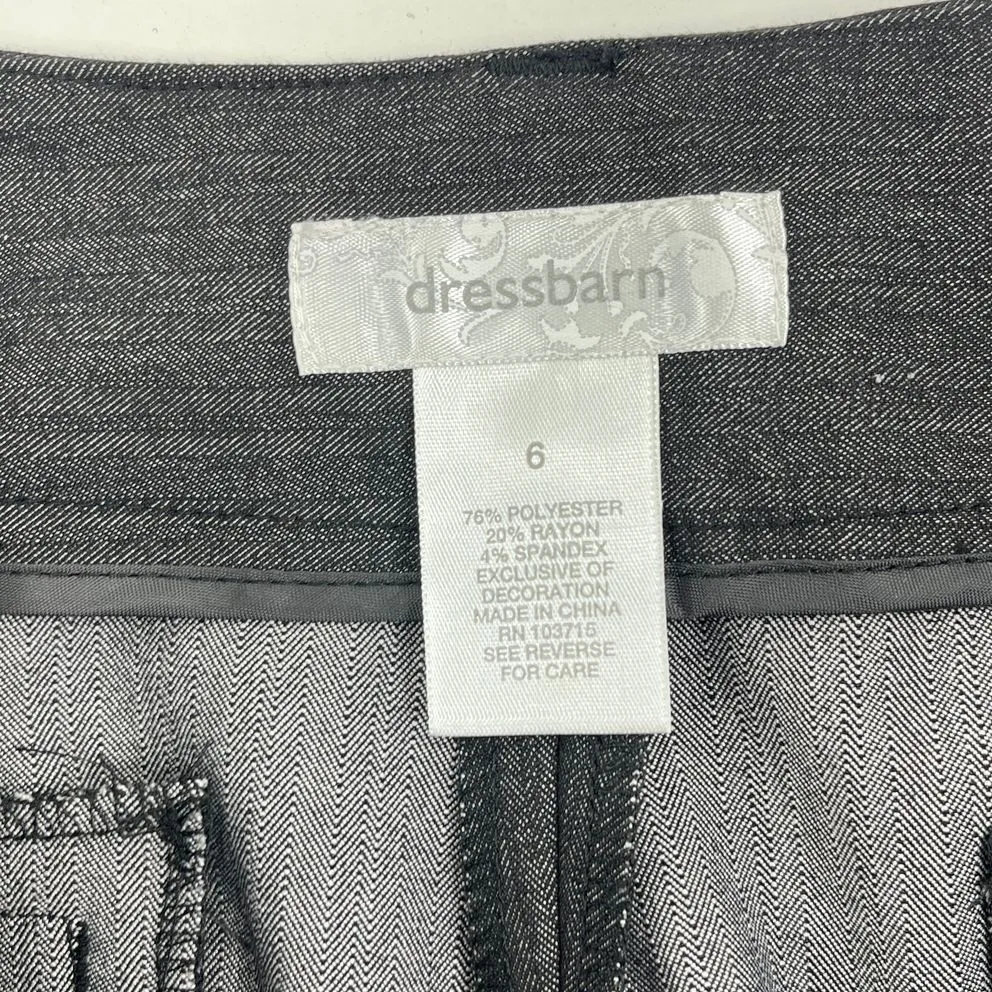 Women's Dress Barn Dark Grey Slacks Dress Pants - Size 6