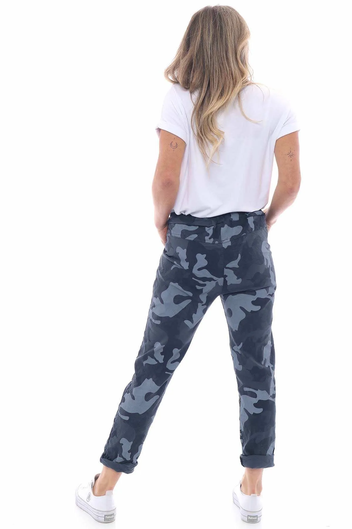 Yarwell Camouflage Print Joggers Charcoal